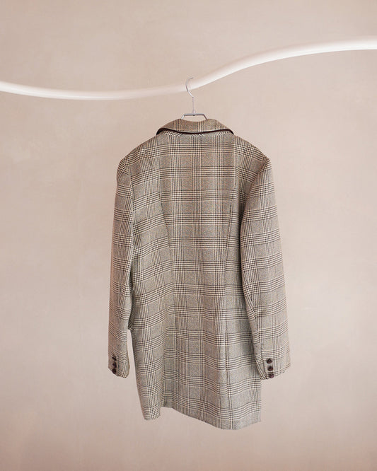 チェック柄ブラウンジャケット