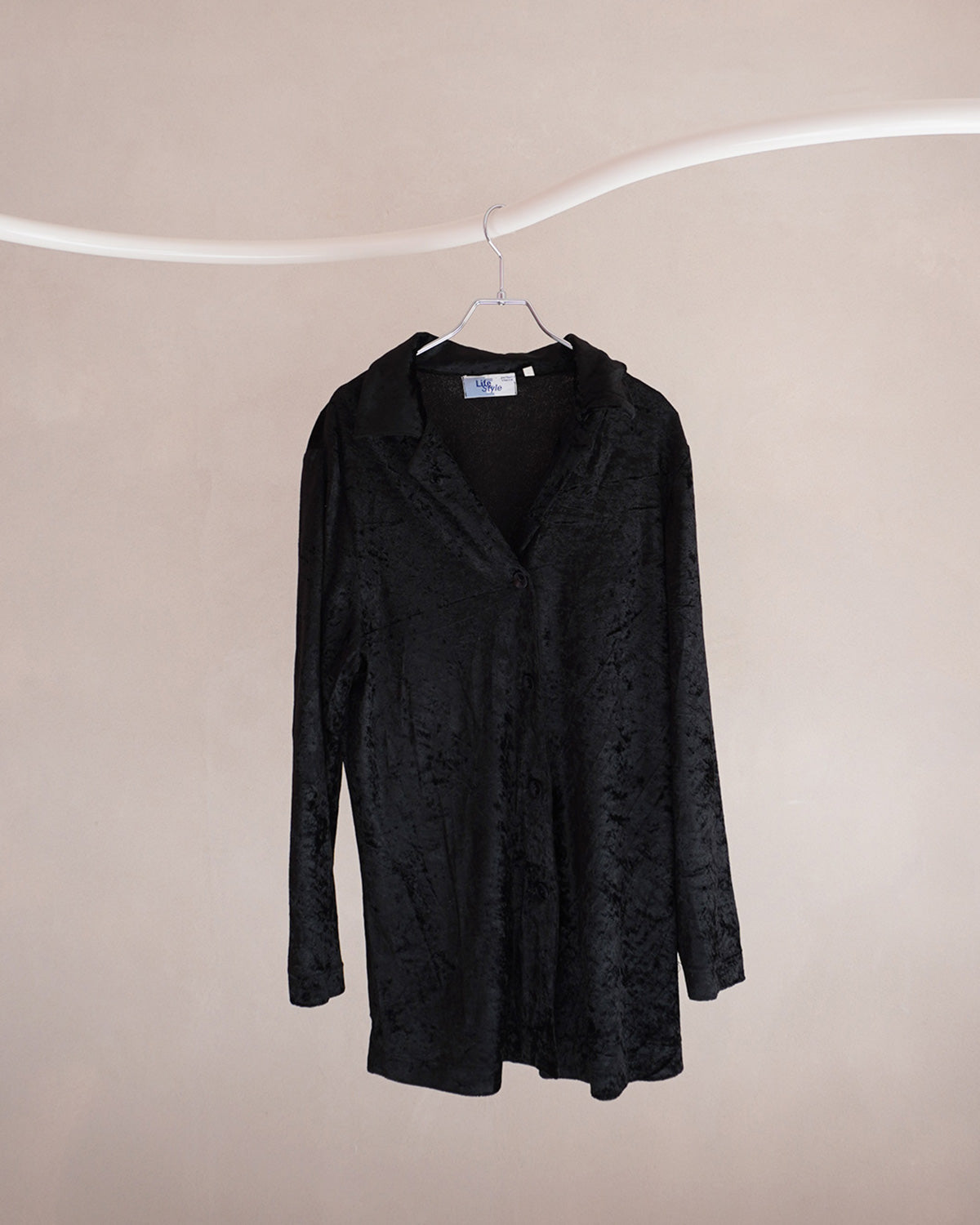 ベロア開襟シャツ