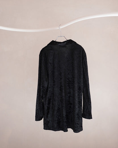 ベロア開襟シャツ