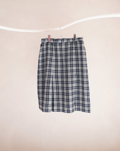 チェック柄ボックスプリーツスカート