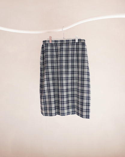 チェック柄ボックスプリーツスカート