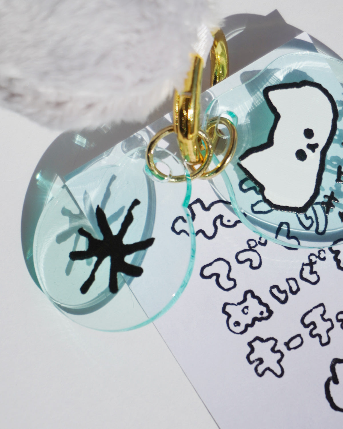 ねこのてづくりぬいぐるみキーチェーン