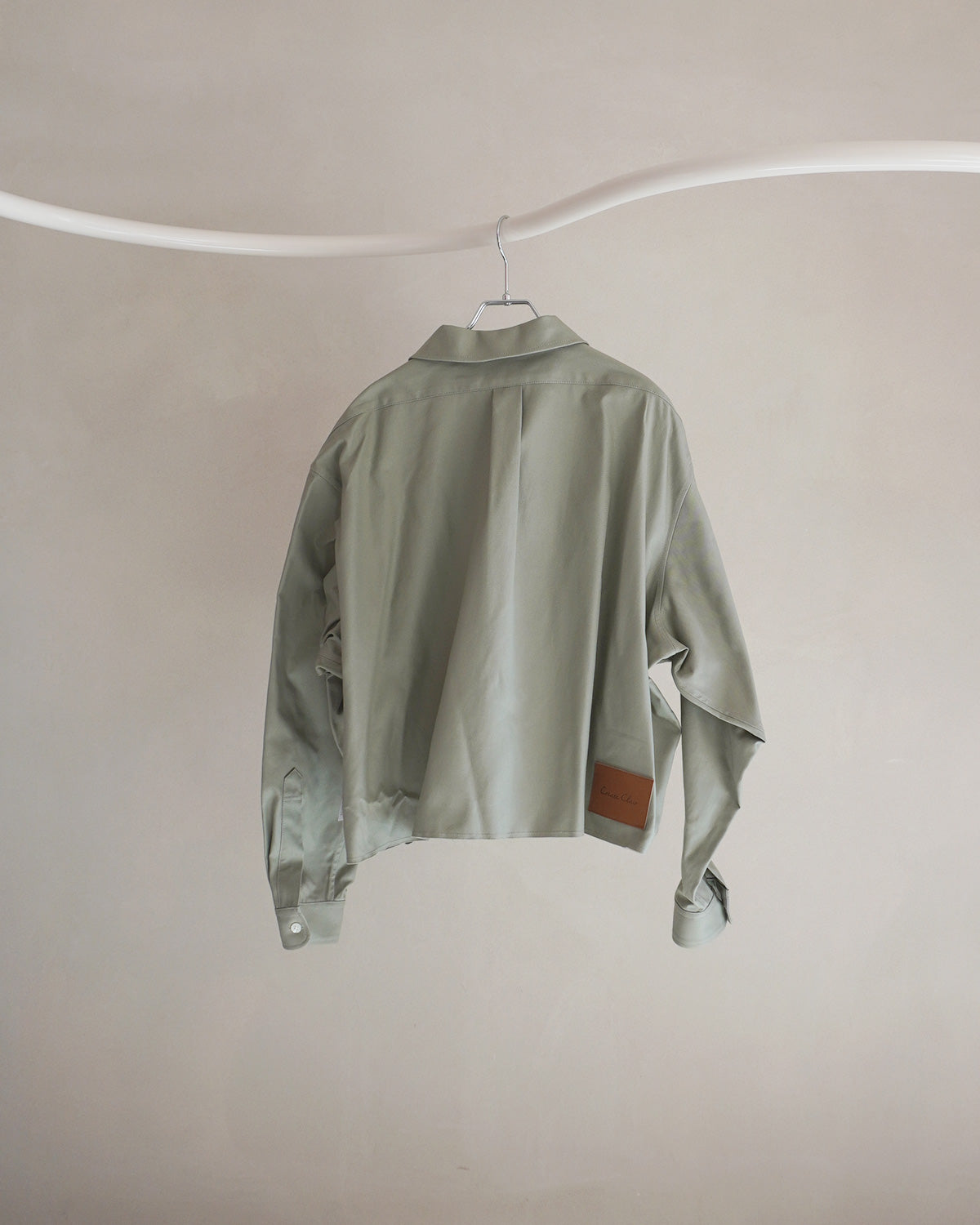 Zip shirt jacket Green
