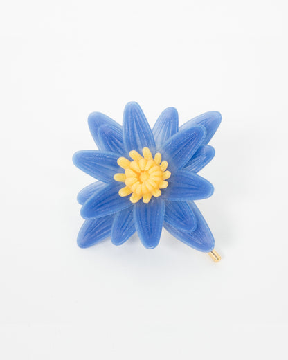 Water lily hair cuff blue