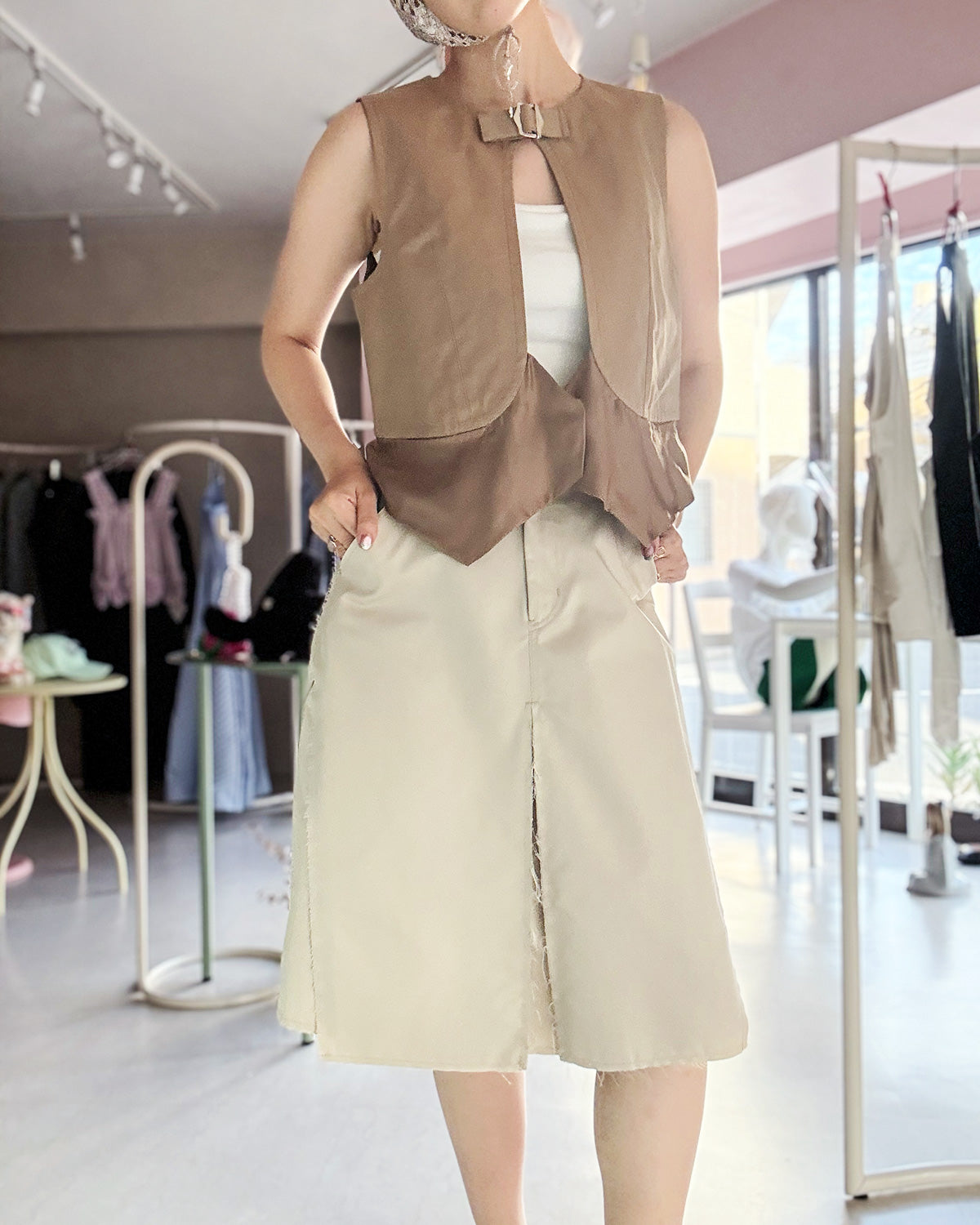 Nee flare skirt Beige
