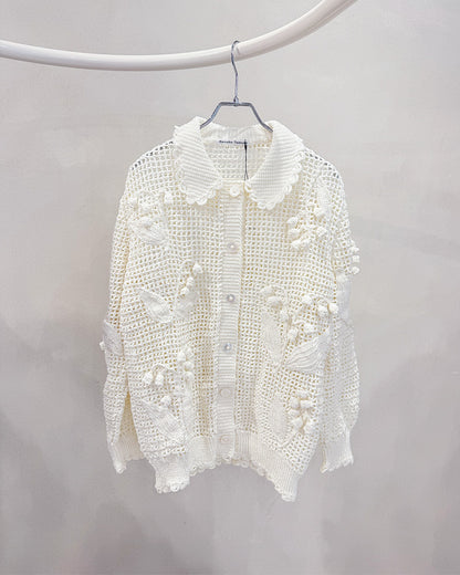 Lily of the Valley Hand-knit Cardigan