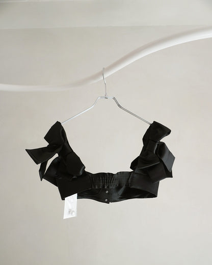 satin ribbon pearl bustier