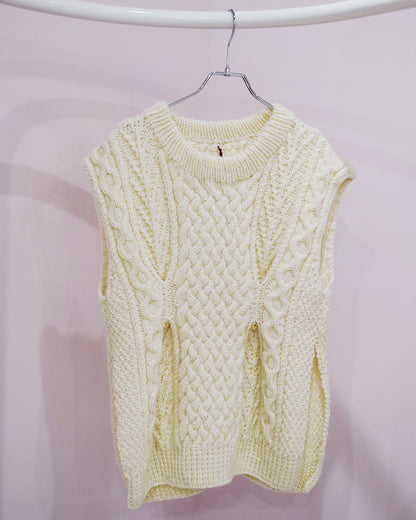 flow slit vest（remake knit）