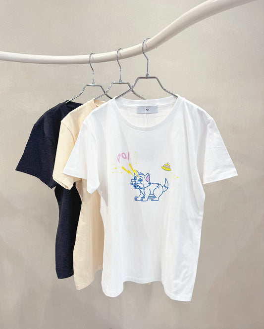 Print tee S/S cat UFO