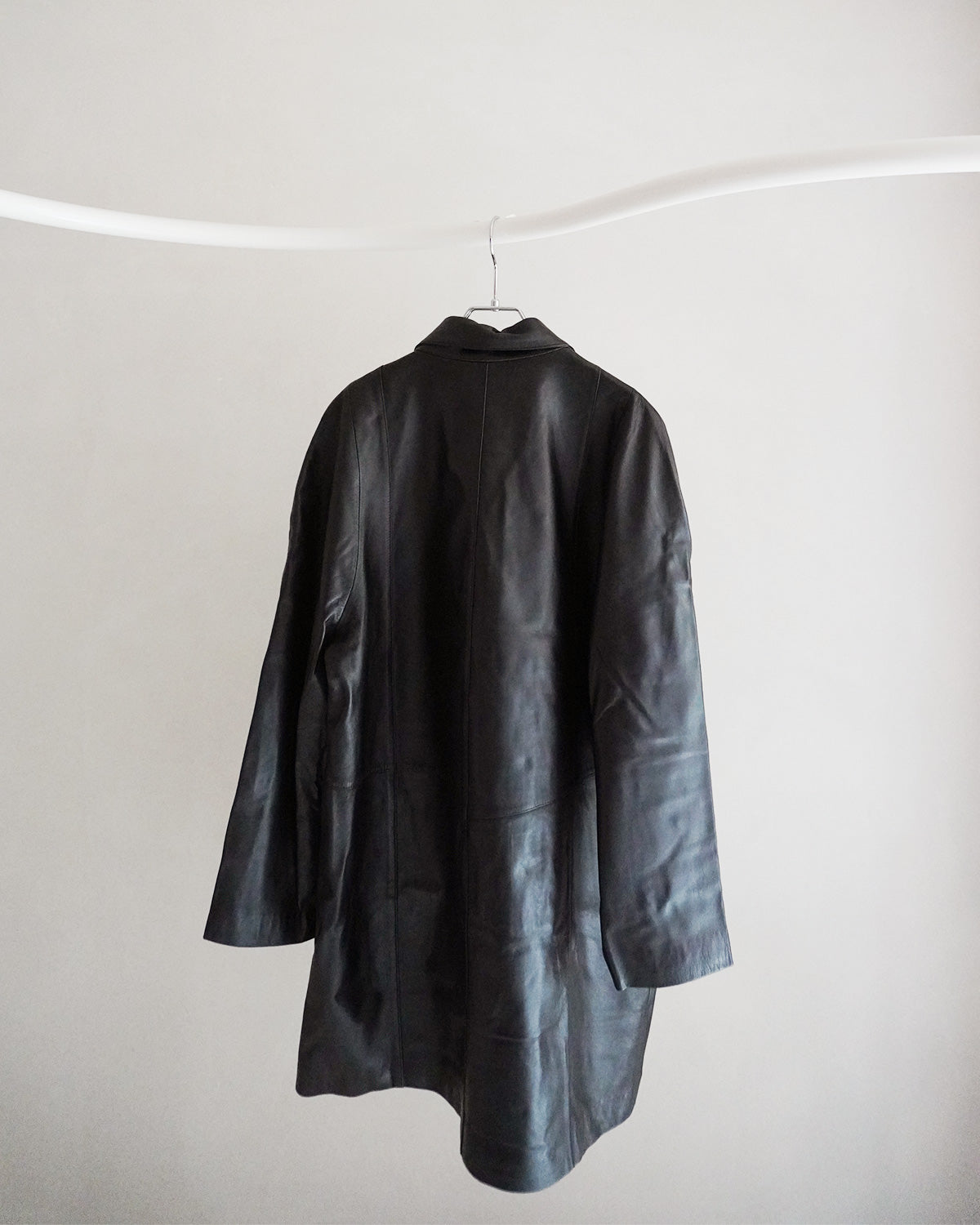 ブラックレザーコート