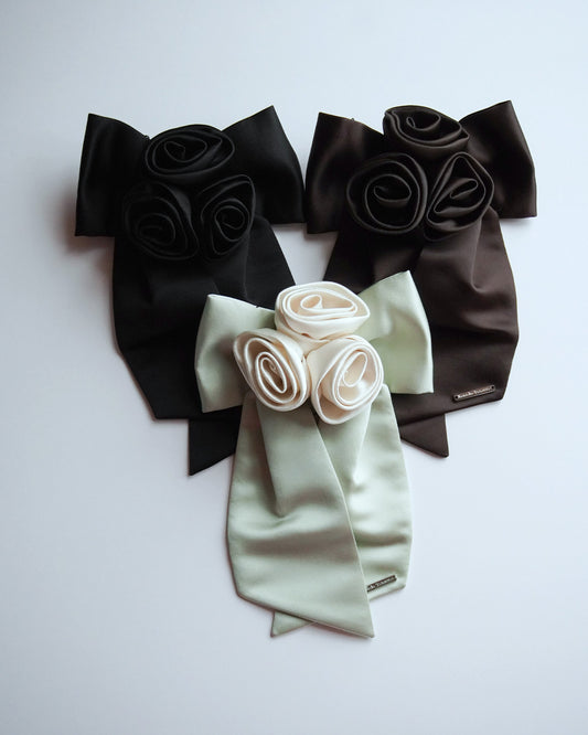 Satin Rose Barrette