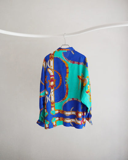 ベネトン ベルト柄シャツ