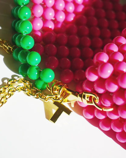 3way chain bag Mini vivid pink