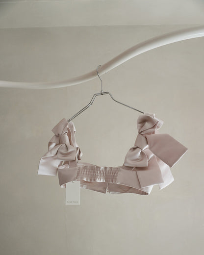 satin ribbon pearl bustier