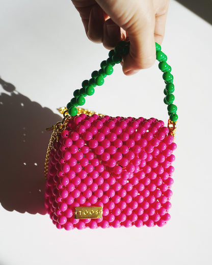 3way chain bag Mini vivid pink