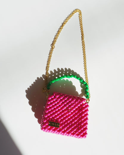 3way chain bag Mini vivid pink