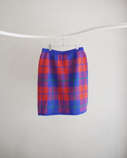 チェック柄ニットスカート