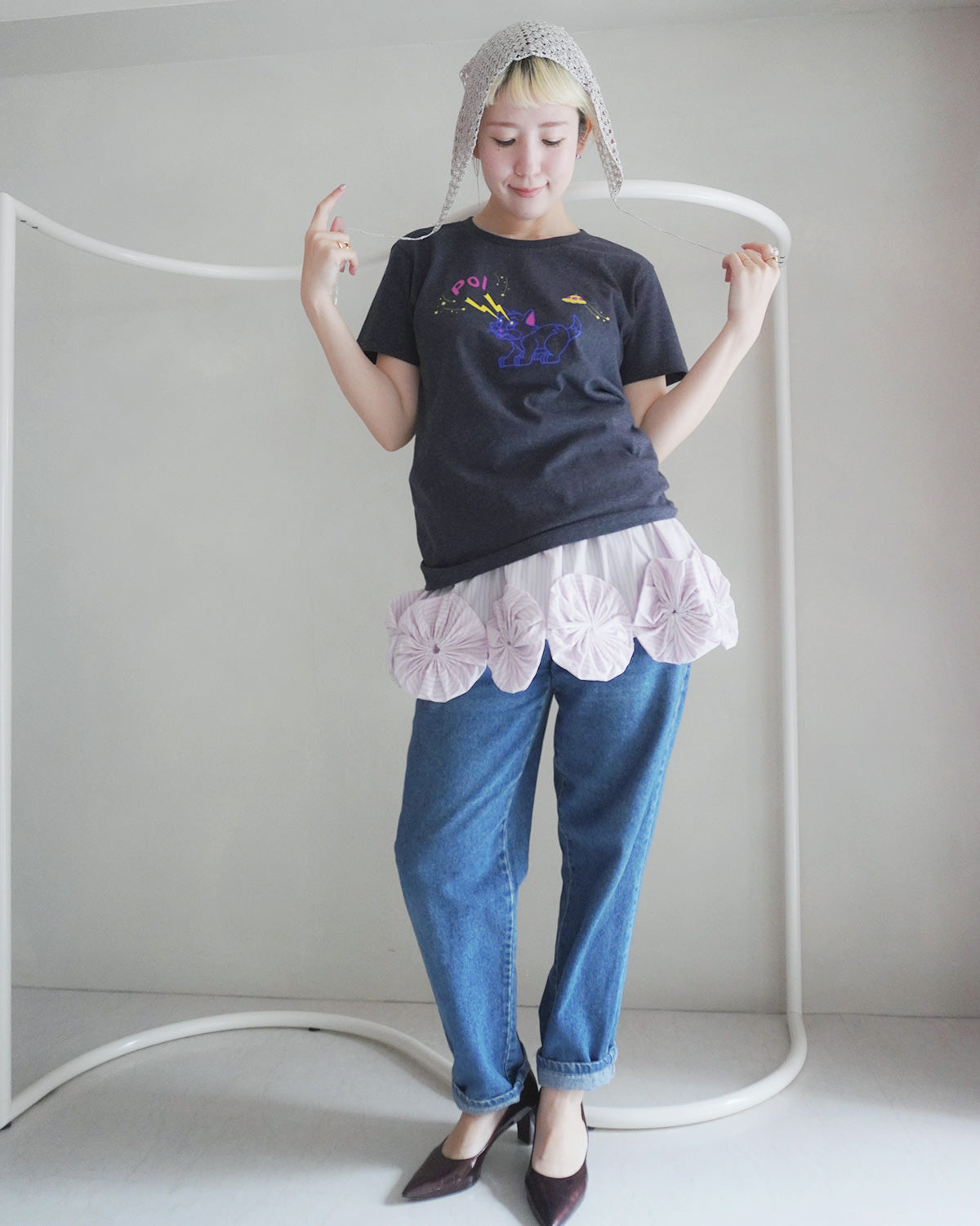Print tee S/S cat UFO