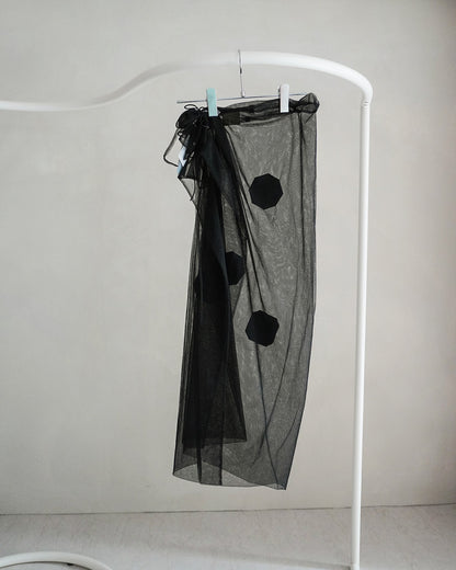 Origami veil wrap skirt