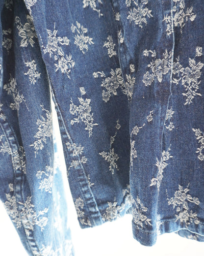 フラワーデニムジャケット