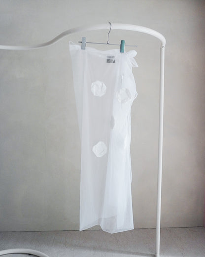 Origami veil wrap skirt