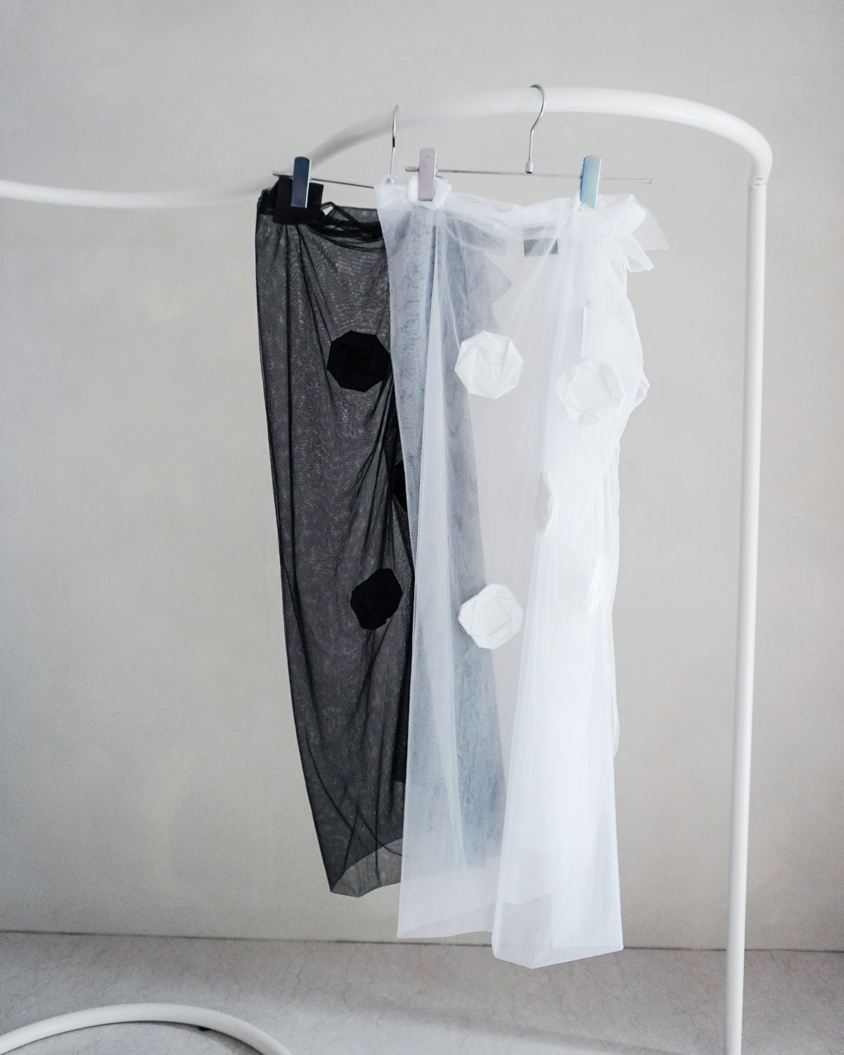 Origami veil wrap skirt