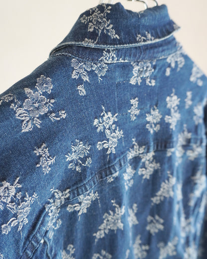 フラワーデニムジャケット