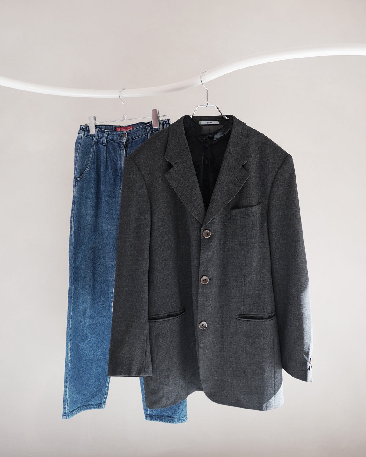 サイドゴムジーンズ