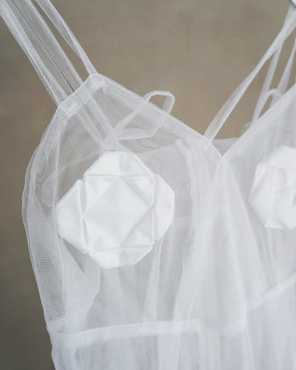 Origami veil dress