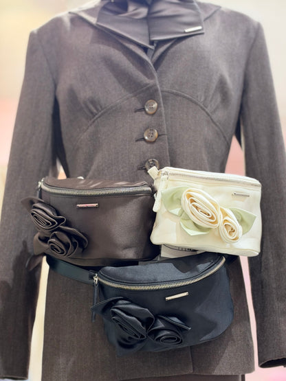 Satin Rose Belt Bag