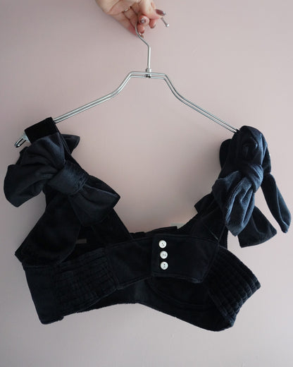 Velour Ribbon Bustier