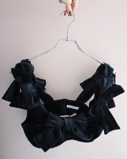 Velour Ribbon Bustier
