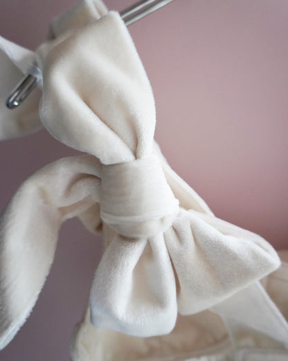 Velour Ribbon Bustier