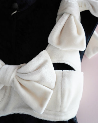 Velour Ribbon Bustier