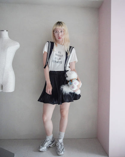 Knit sailor collar