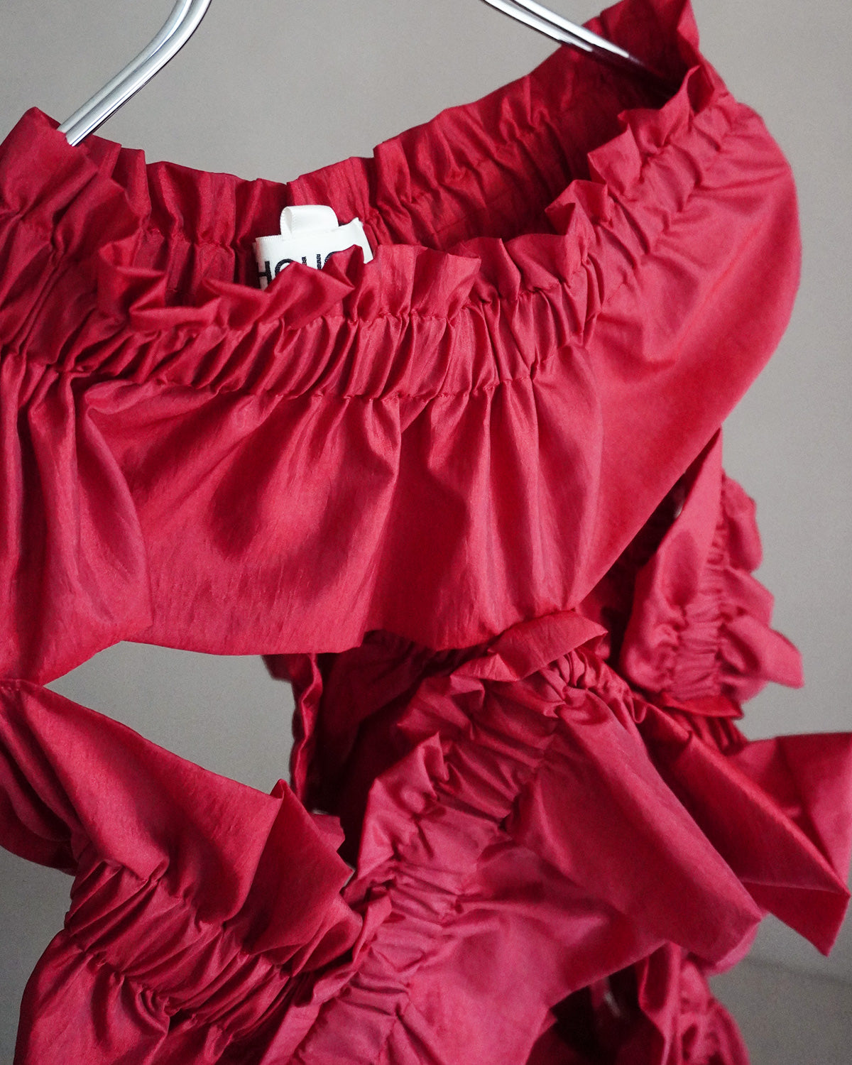 kiki frill dress red