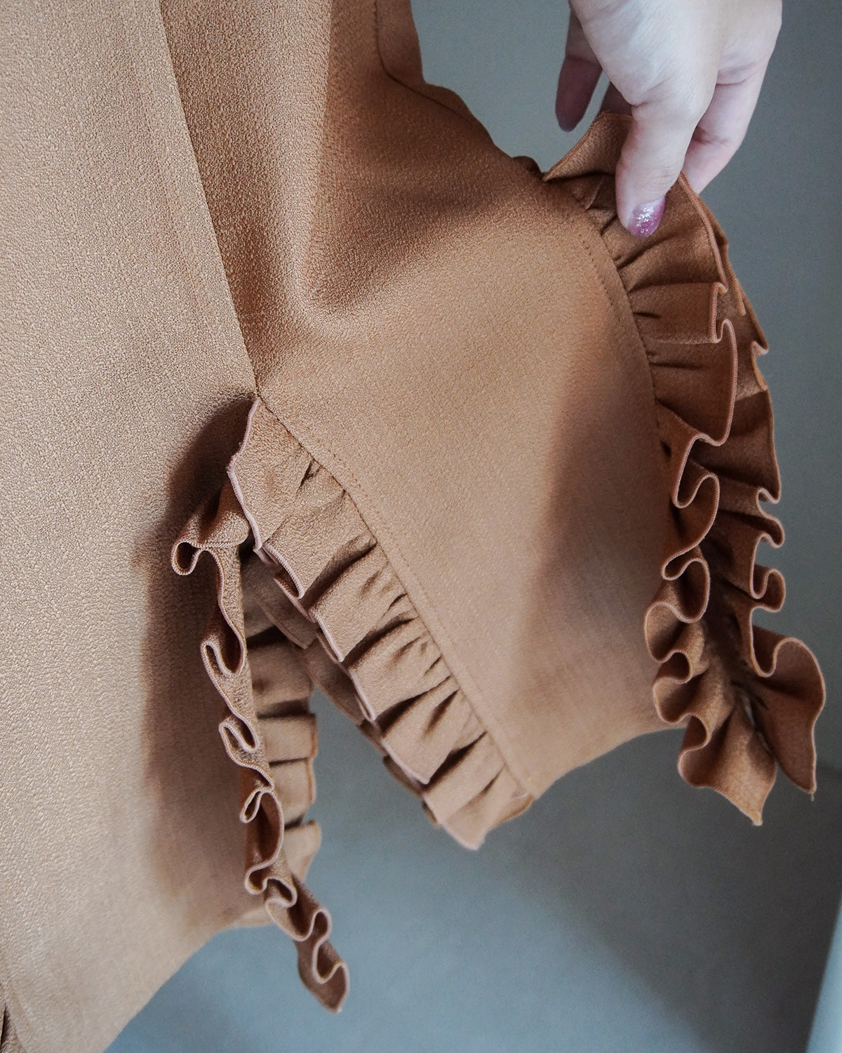 【2月お届け予約商品】solid frill pants