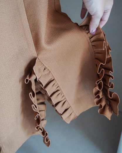 【2月お届け予約商品】solid frill pants
