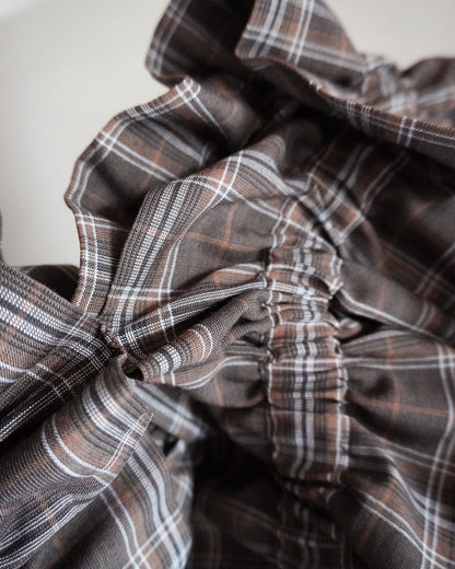 pascal frill vest（brown check）