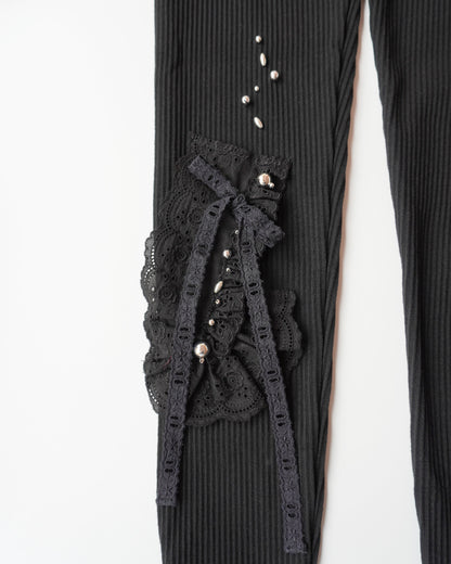 Lace bijou leggings