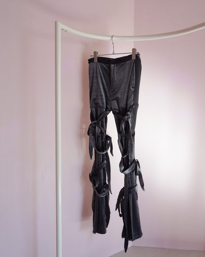 Slit ribbon pants