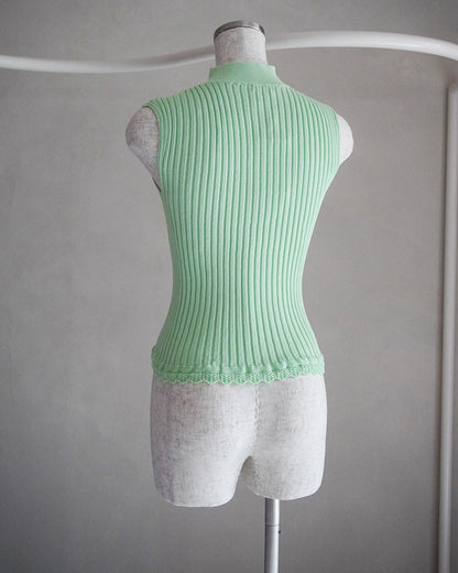 Ribbed polo bolero knit set