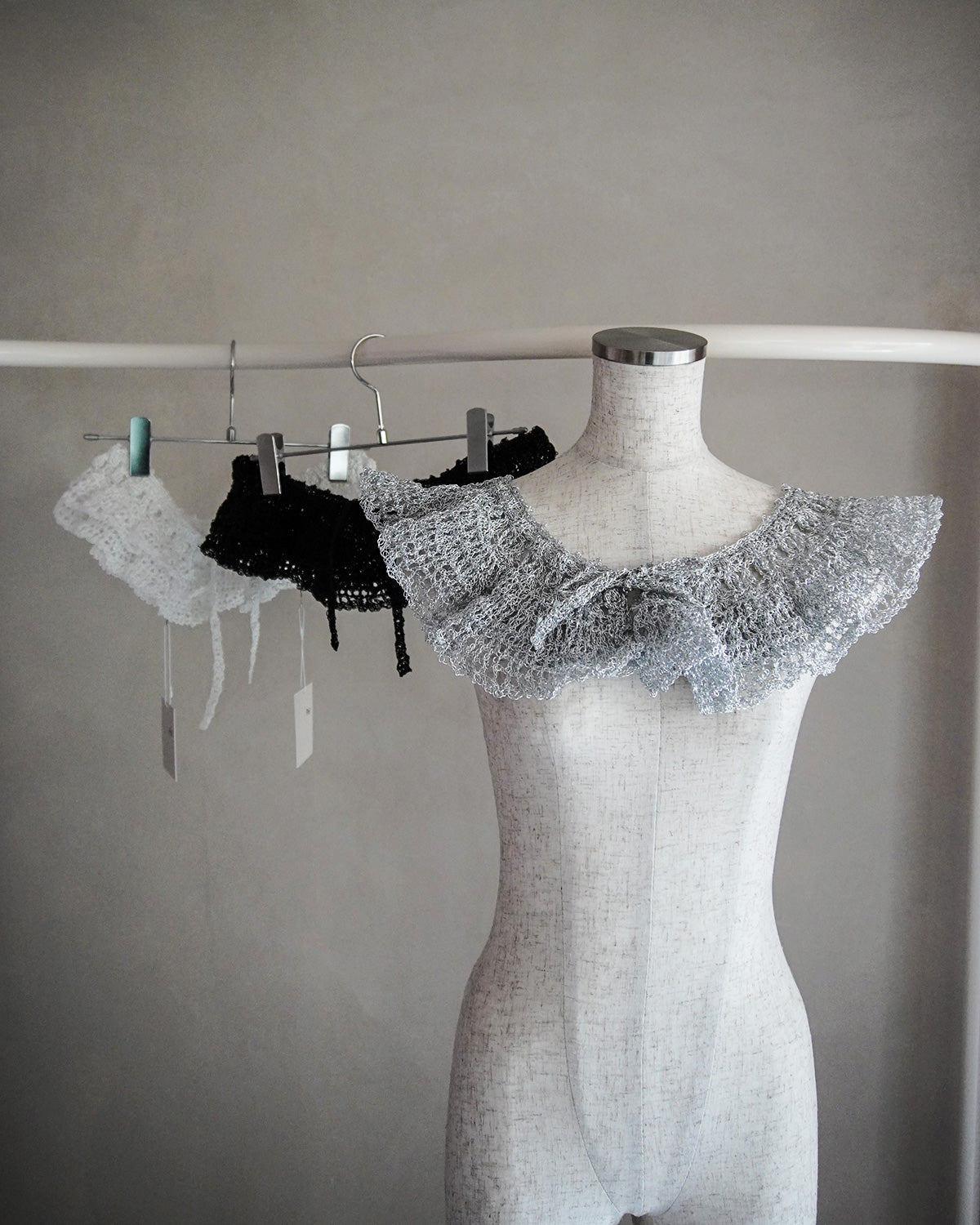【3月お届け予約商品】lace hand knit collar