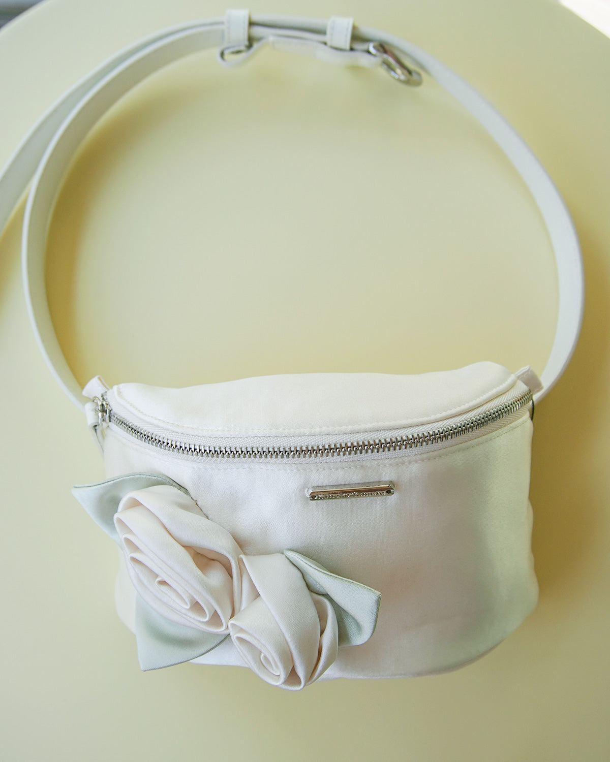 Satin Rose Belt Bag