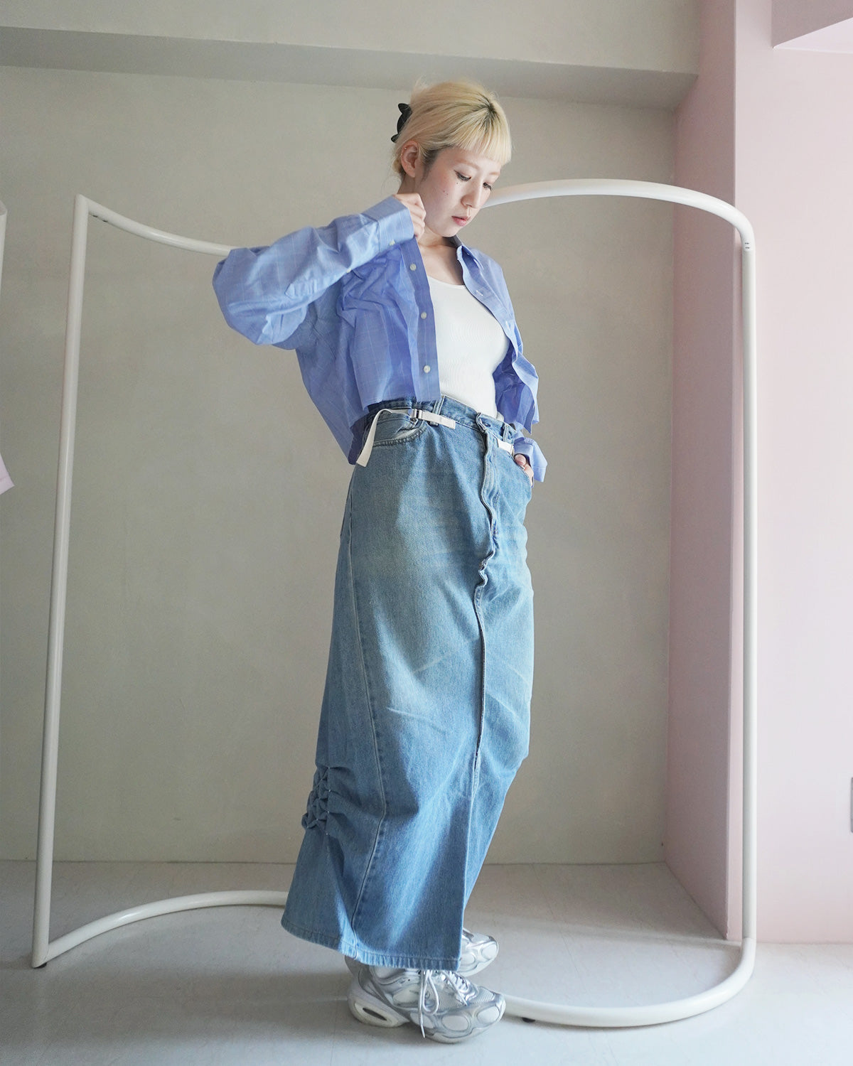 Remake short shirt (blue)