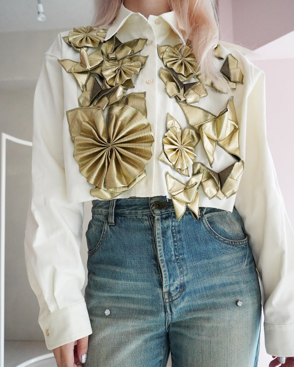 Origami shirt（gold）