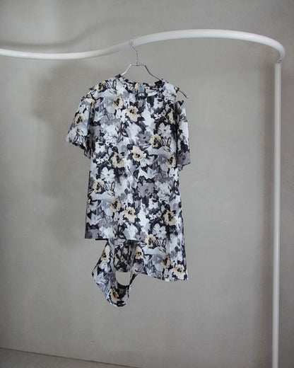 【2月お届け予約商品】flower cutoff wide top