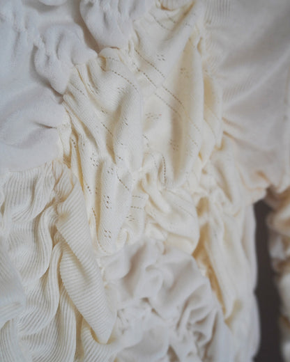 Shirring Knit pullover（Ivory）