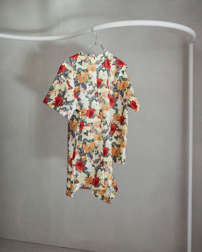 【2月お届け予約商品】flower cutoff wide top