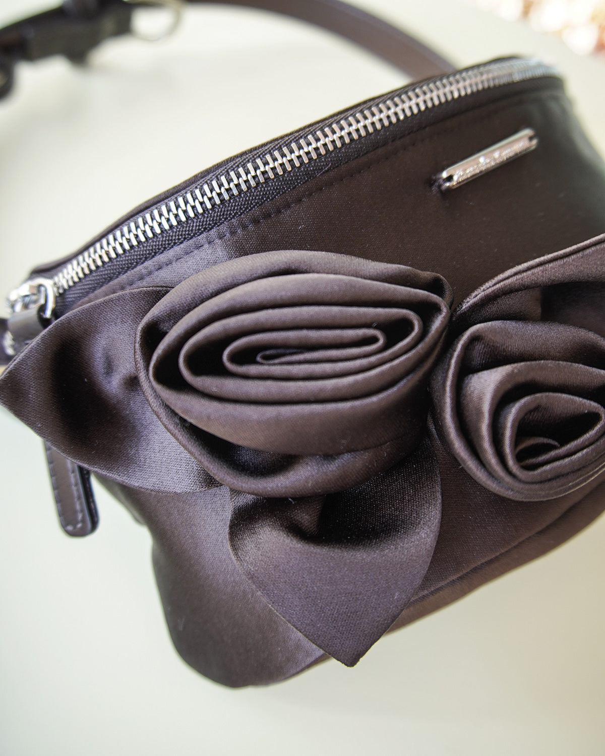 Satin Rose Belt Bag